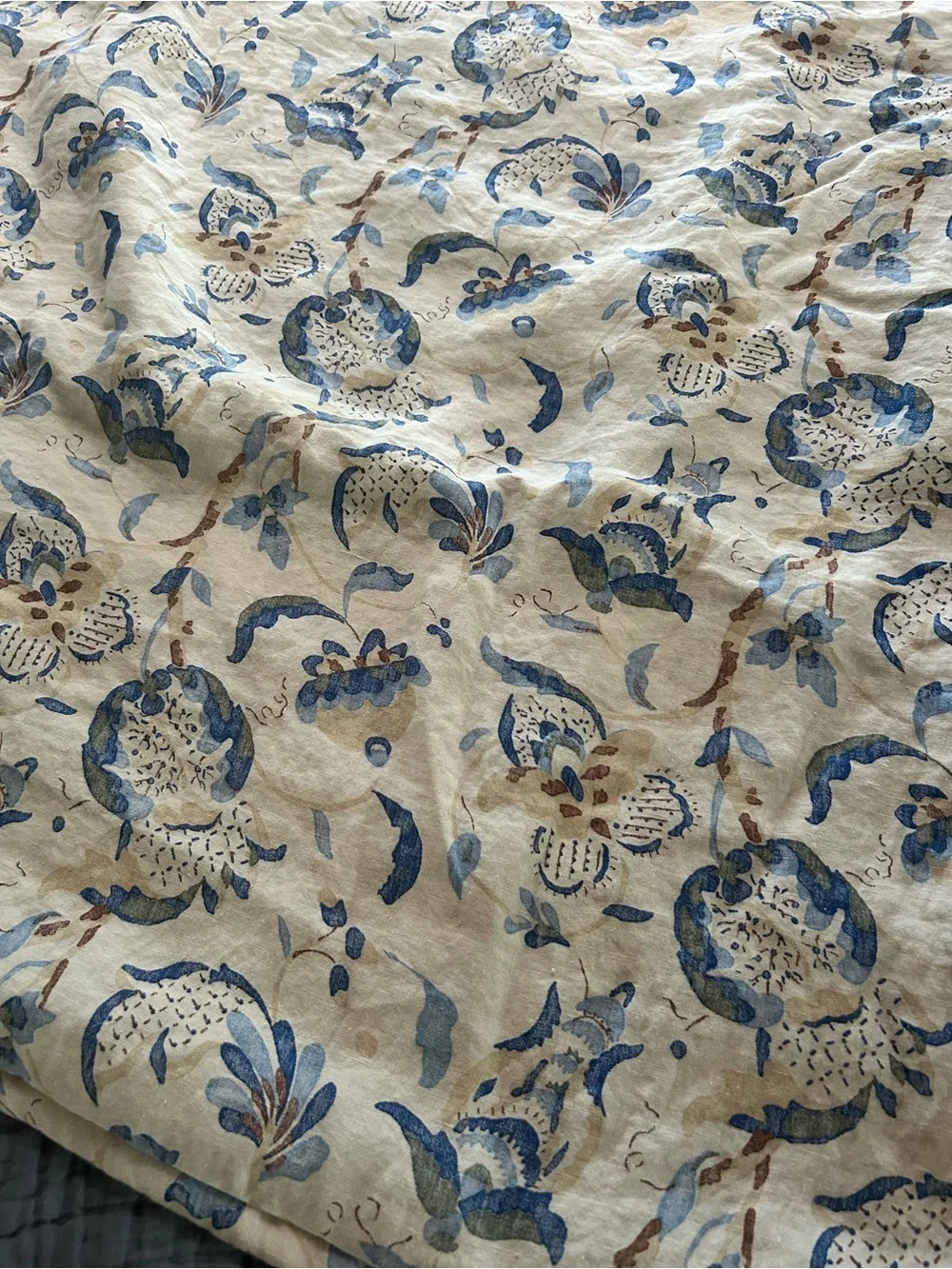 Soma Floral Heirloom Relaxed-Linen King / Cal King Duvet Cover